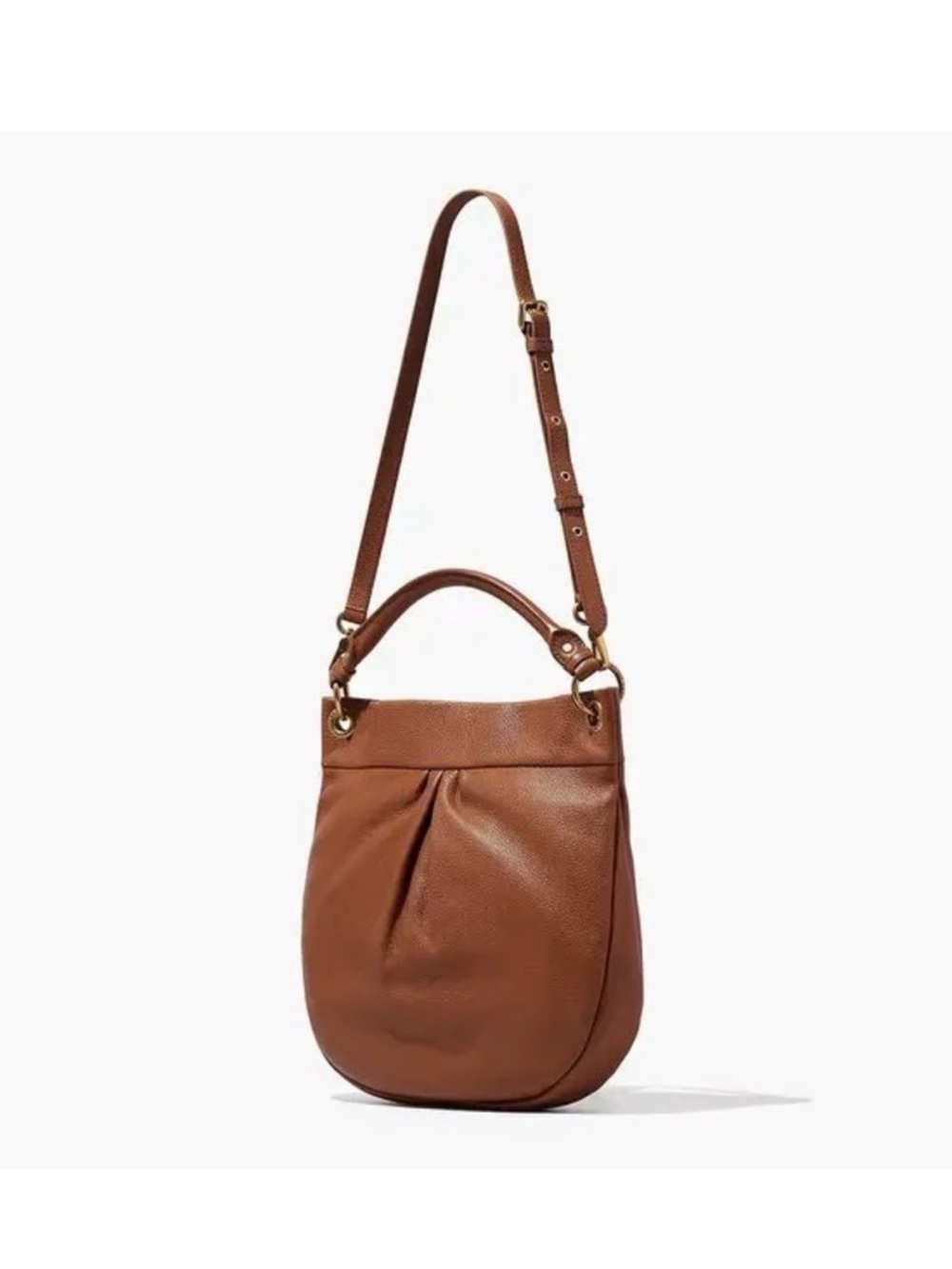Marc by Marc Jacobs Tan Pebble Leather Hobo Shoulder Bag with Gold Hardware - Picture 2 of 6